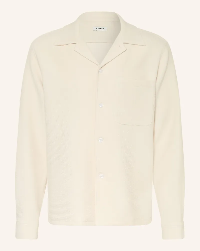 Sandro Piqué-Hemd Regular Fit beige Ecru
