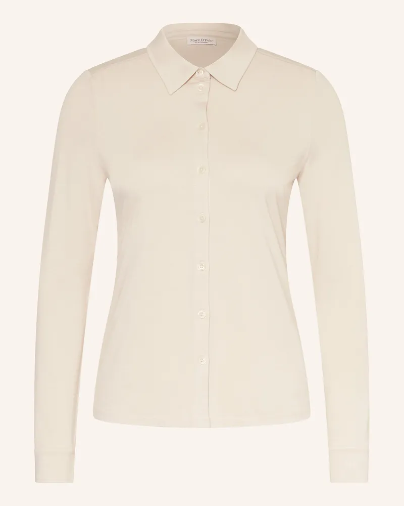 Marc O'Polo Hemdbluse aus Jersey Creme