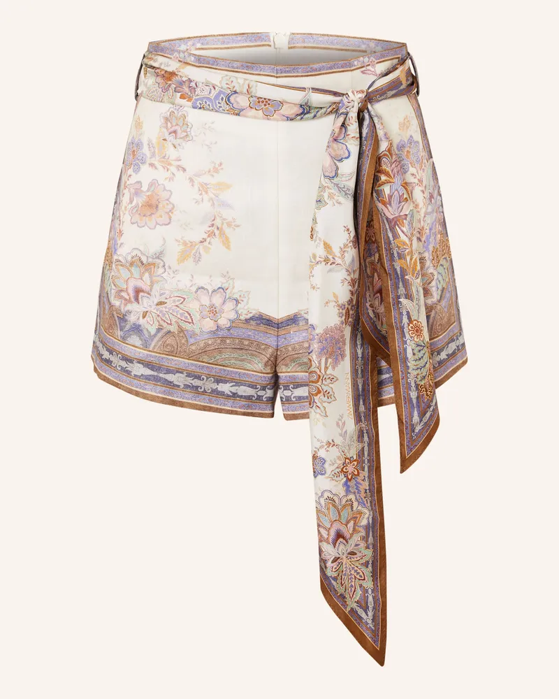 Zimmermann Leinenshorts Luna weiss Creme
