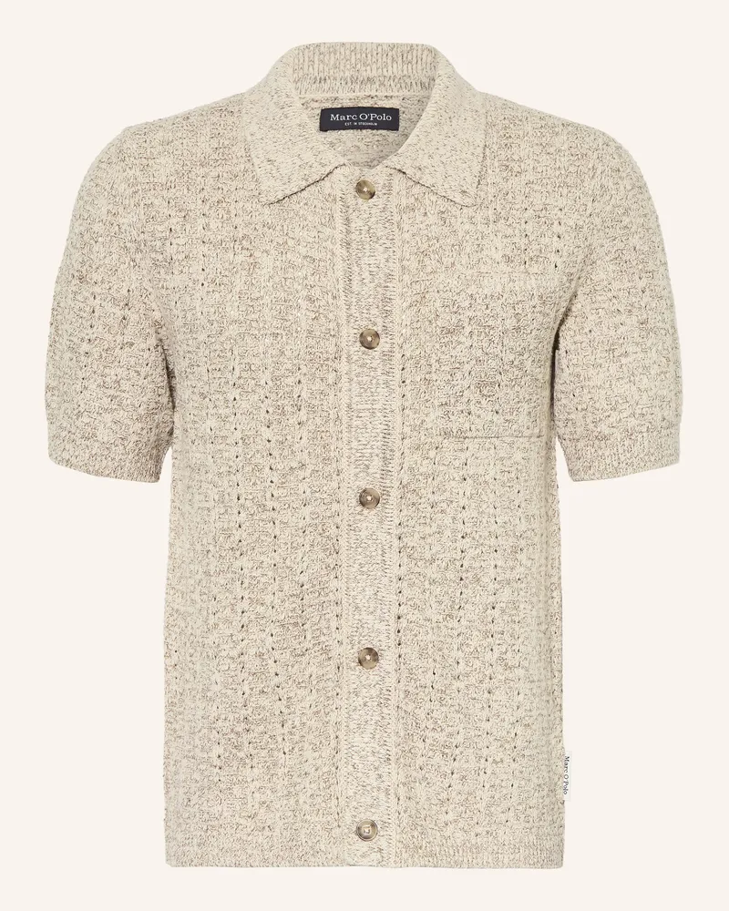 Marc O'Polo Strickhemd Slim Fit beige Beige
