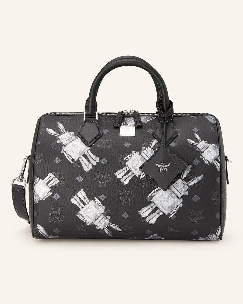 MCM Handtasche Ella Boston Medium schwarz Schwarz