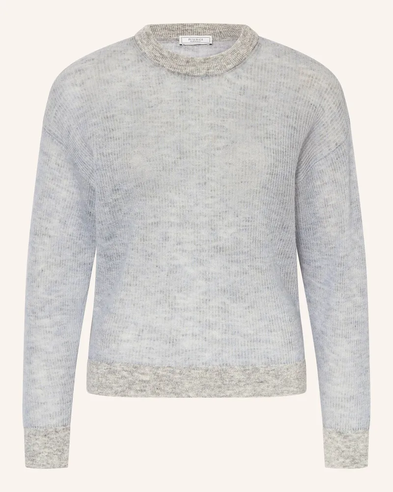 Peserico Pullover mit Alpaka Hellblau