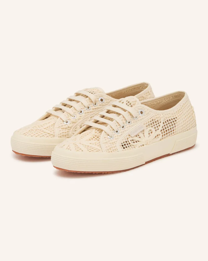 Superga Sneaker Net Flower Crochet beige Creme