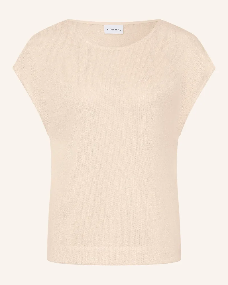 COMMA Strickshirt beige Hellbraun