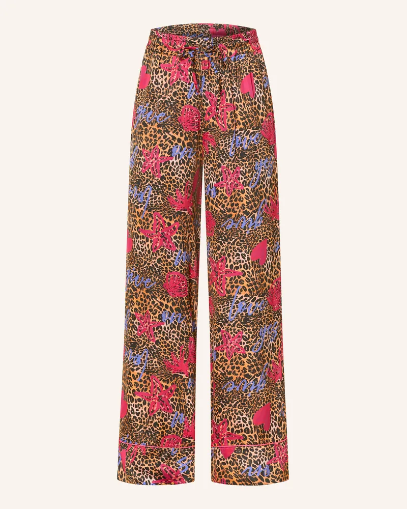 Miss Goodlife Marlenehose aus Satin Cognac