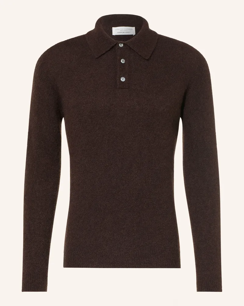 Roberto Collina Strick-Poloshirt Mit Cashmere braun Dunkelbraun