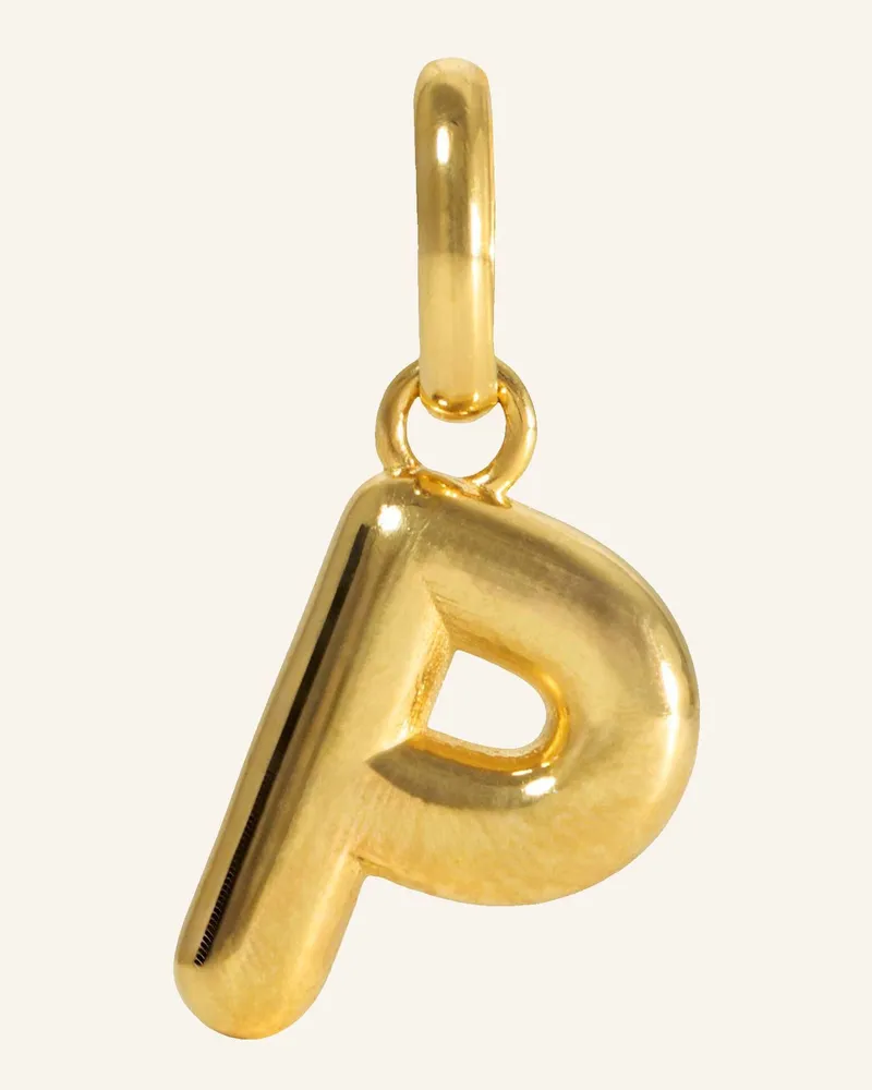 POMPIDOU Anhänger Puffy Letter P By Glambou gold Gold