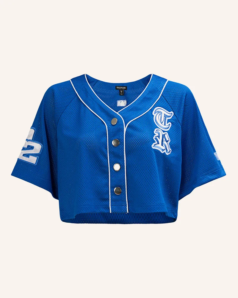 True Religion Jerseyhemd Satin Patch blau Blau