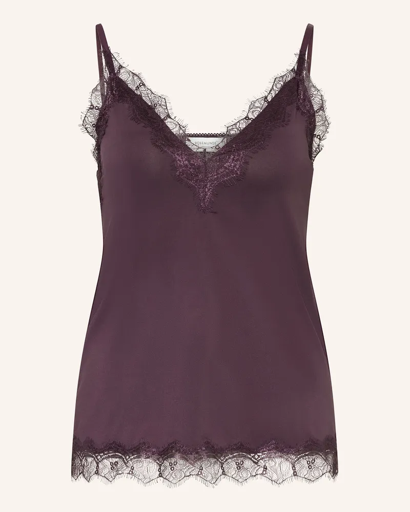 Rosemunde Top BILLIE mit Spitze Dunkellila
