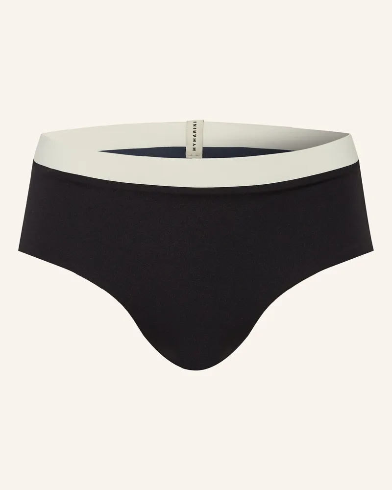 MYMARINI Panty-Bikini-Hose Shorts Zum Wenden Mit Uv-Schutz 50+ grau Schwarz