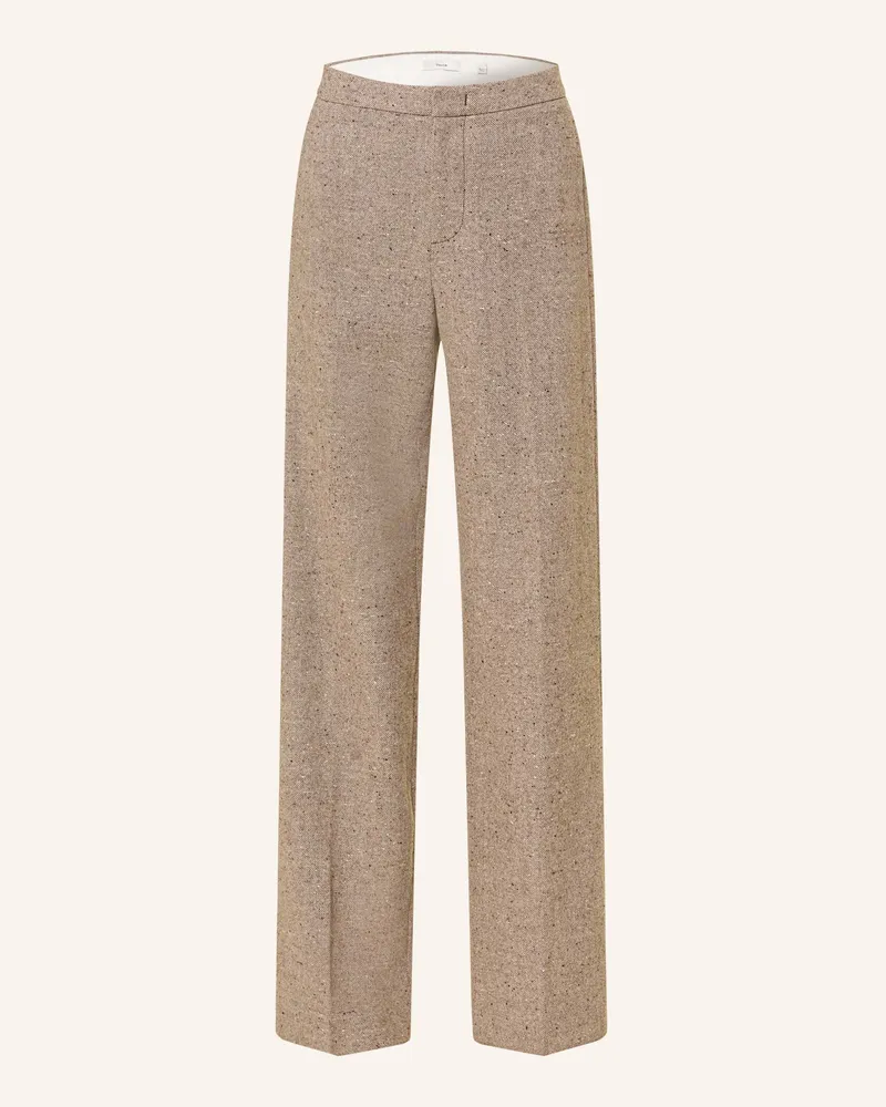 Vince Marlenehose Aus Tweed beige Braun