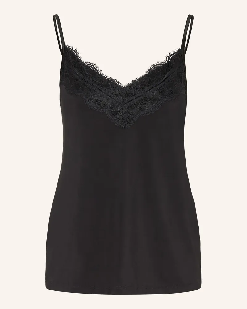 Mey Top Serie Grace Aus Satin schwarz Schwarz