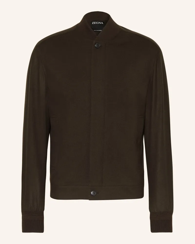 Ermenegildo Zegna Cashmere-Blouson Dunkelbraun