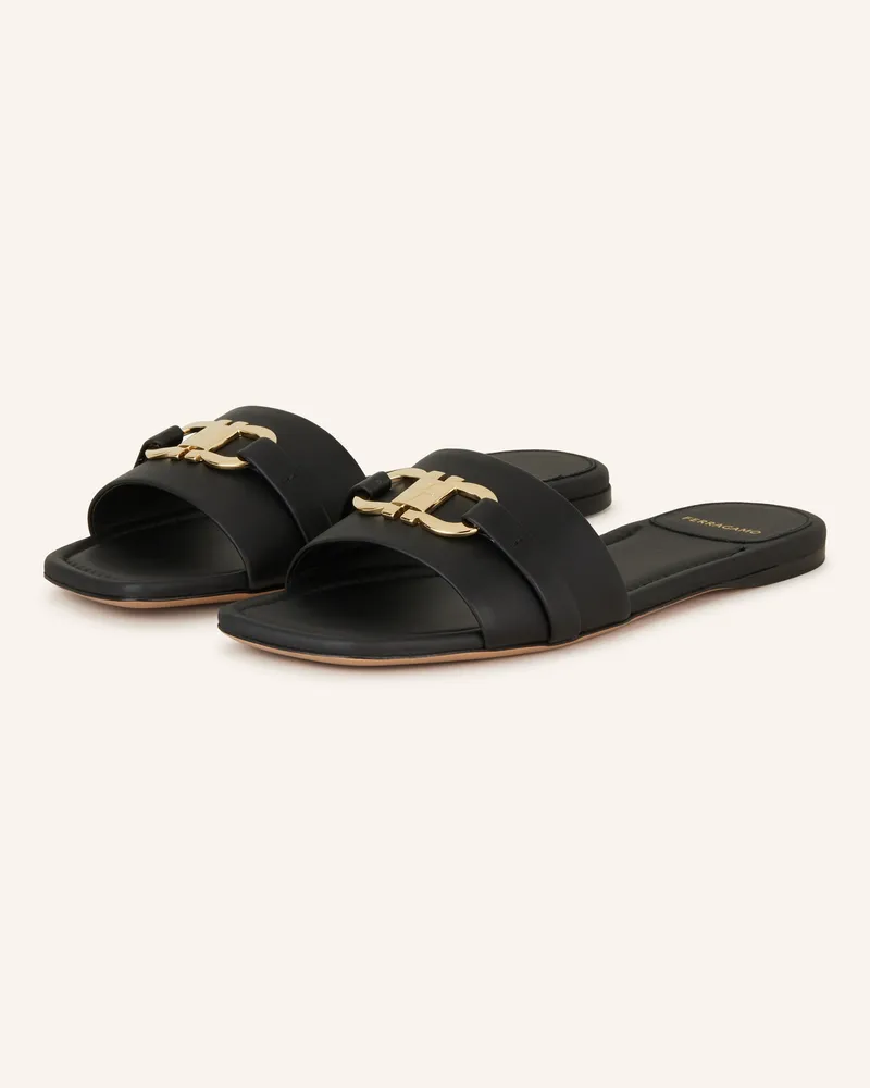 Ferragamo Pantoletten LEAH Schwarz