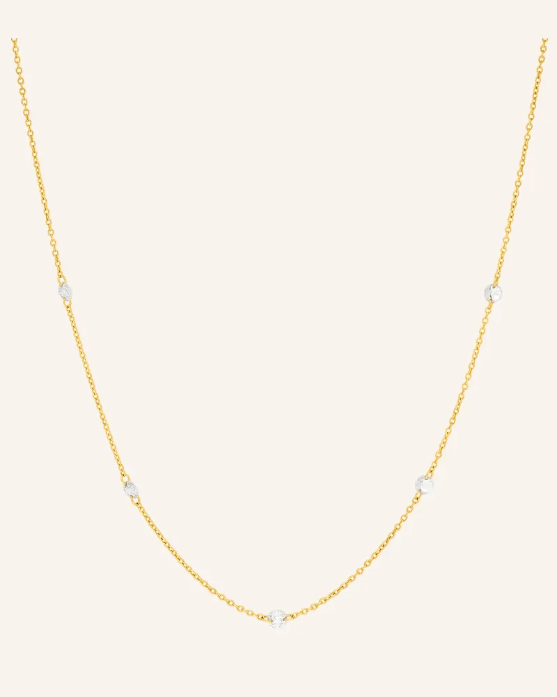 Leaf Halskette Pure Quintruple Aus 18 Karat Gelbgold Mit Diamanten gold Gold