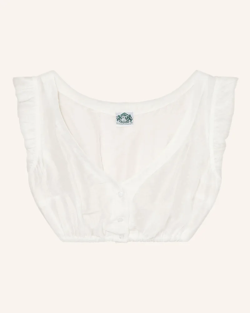 Hammerschmid Dirndlbluse EVELINE mit Rüschen Weiss
