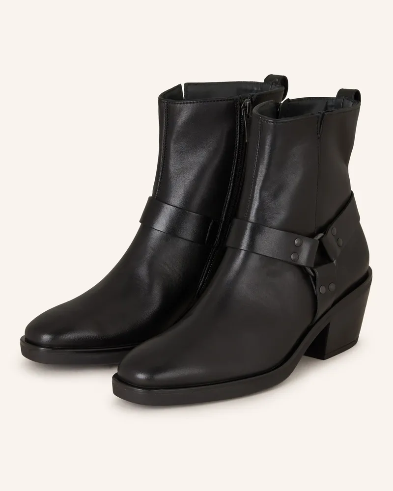 paul green Cowboy Boots Schwarz