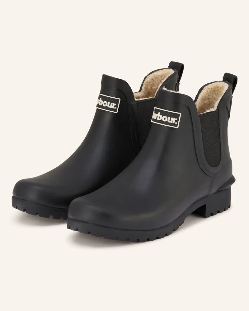 Barbour Chelsea-Boots Kirkton Welly schwarz Schwarz