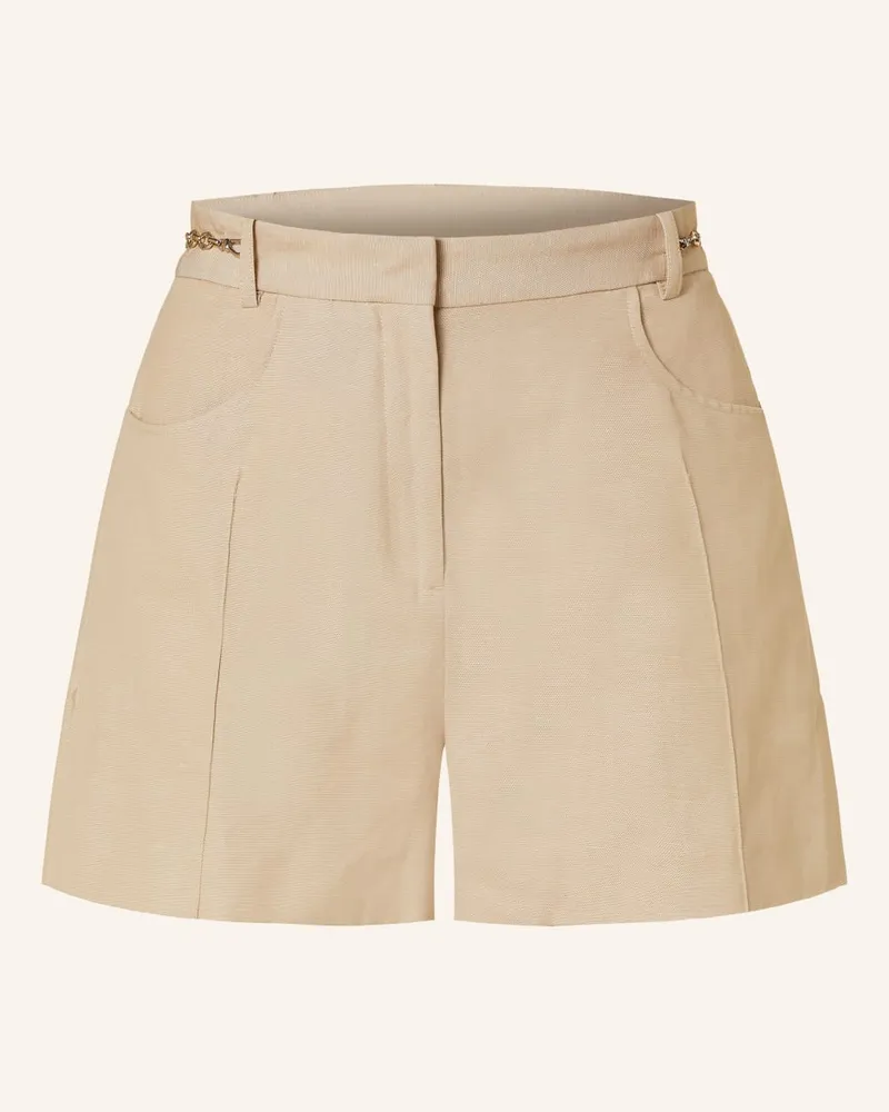 Maje Shorts mit Leinen Beige