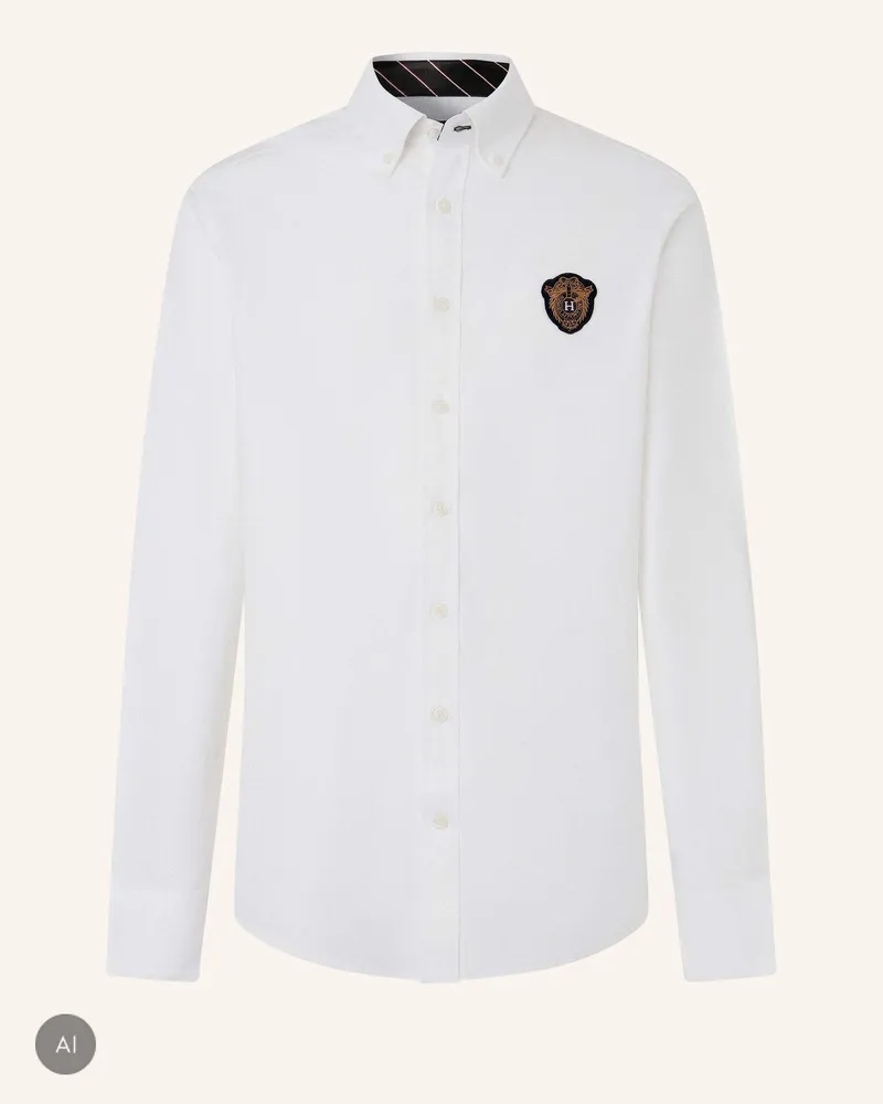 Hackett Freizeithemd Heritage Country Crest weiss Weiss
