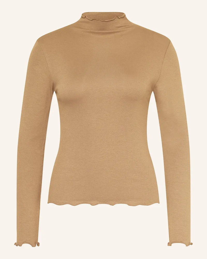 Darling Harbour Longsleeve mit Rüschen Nougat