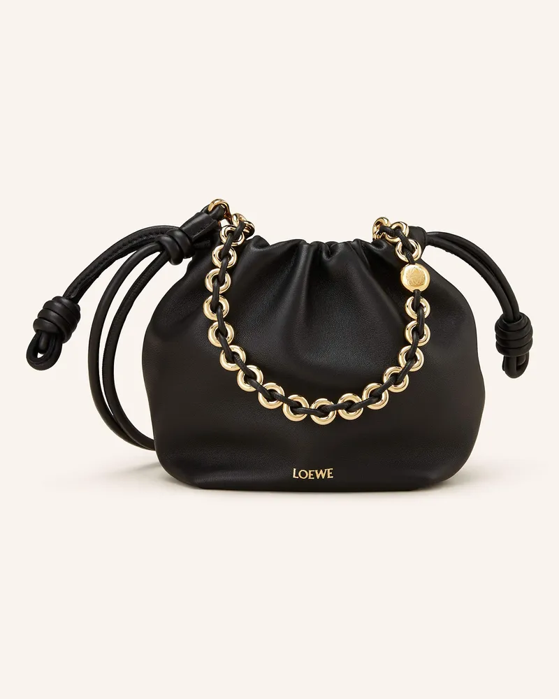 Loewe Schultertasche Flamenco schwarz Schwarz