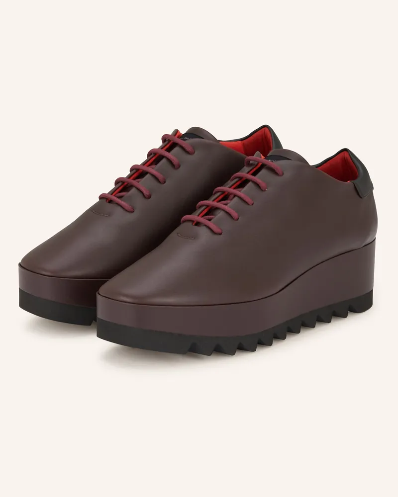 Stella McCartney Plateau-Schnürer SNEAK ELYSE Dunkelbraun