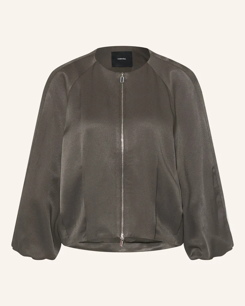 someday. Satinblouson Nolene Mit 3/4-Arm gruen Dunkelgrün