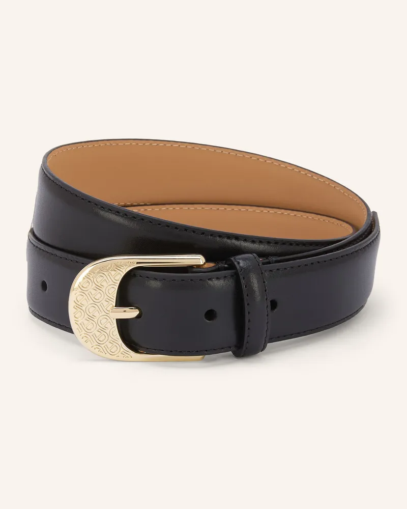 Aigner Ledergürtel schwarz Schwarz