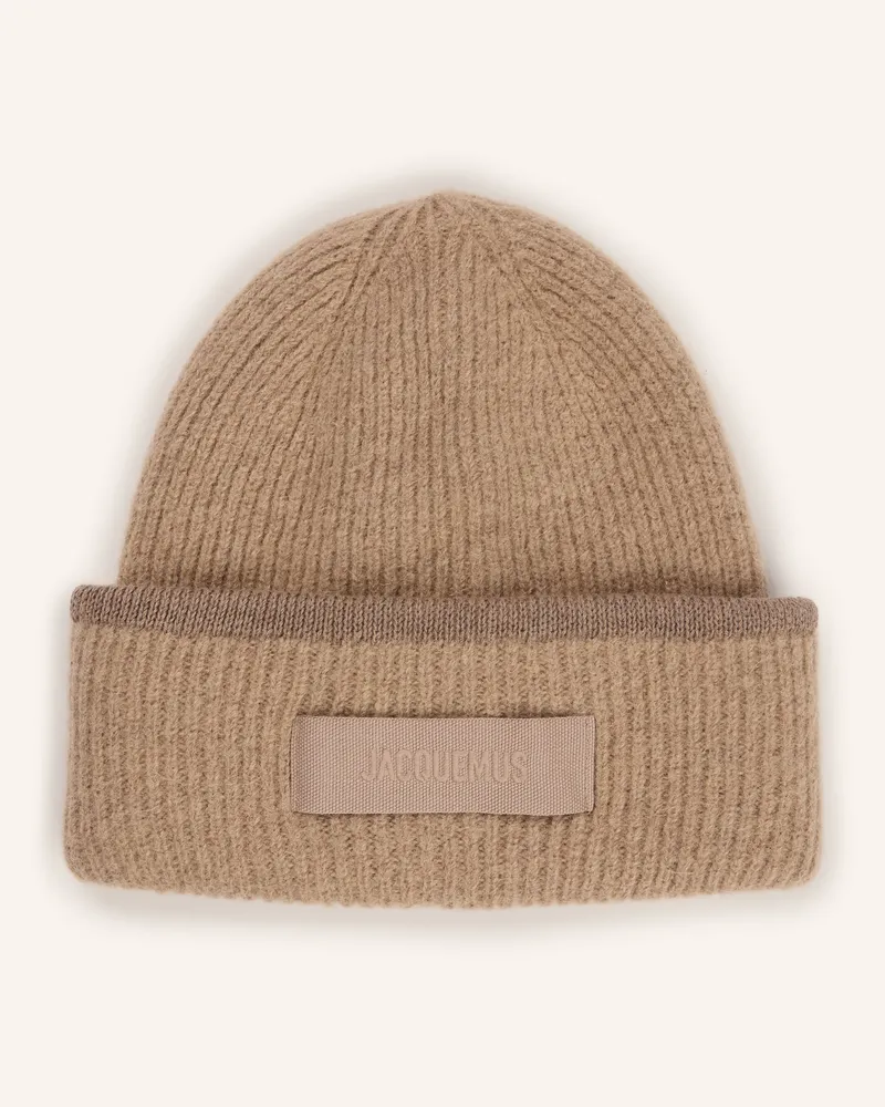 Jacquemus Mütze Le Bonnet Gros Grain Mit Alpaka beige Beige