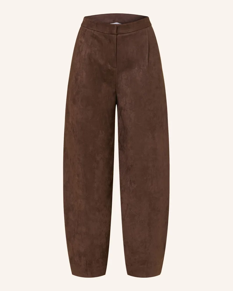 Darling Harbour Jerseyhose In Lederoptik braun Dark