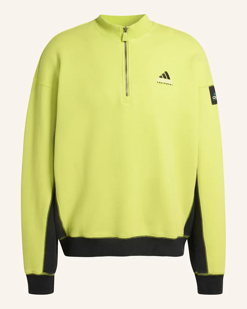 adidas ADIDAS EQUIPMENT BLOCKED HALF-ZIP PULLOVER Gelb