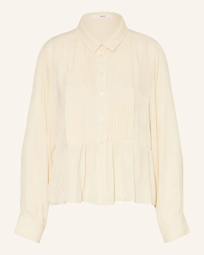 ba&sh Hemdbluse Riata Mit Plissees beige Hellgelb