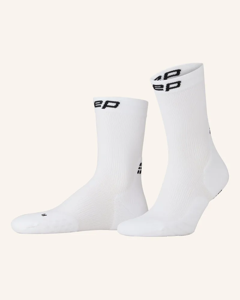 CEP Laufsocken Core Run Compression Socks Mid Cut weiss 350
