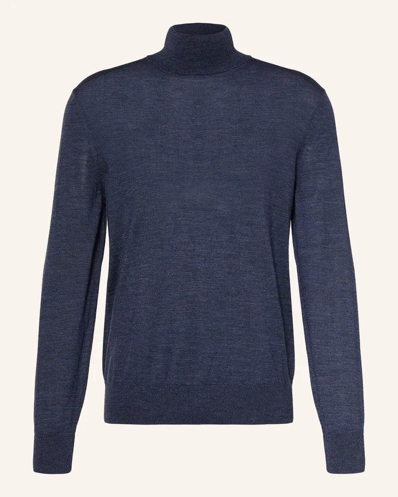 HUGO BOSS Rollkragenpullover Musso blau Dunkelblau