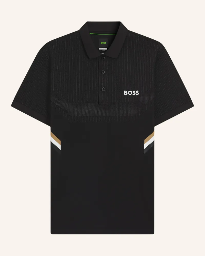 HUGO BOSS Poloshirt PAULE TOC Slim Fit Schwarz