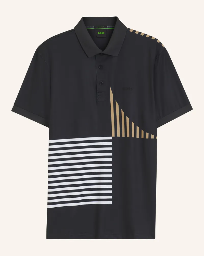 HUGO BOSS Polo Paddy Striped c1 Regular Fit schwarz Schwarz