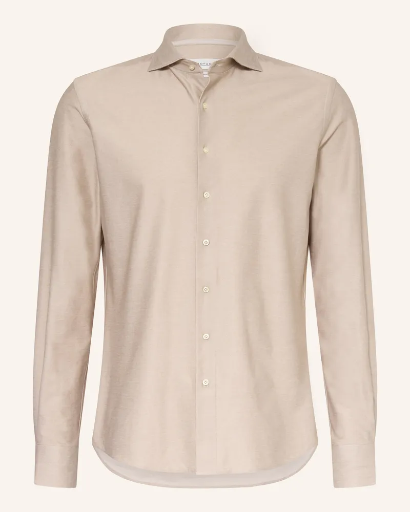 Profuomo Hemd Slim Fit Beige