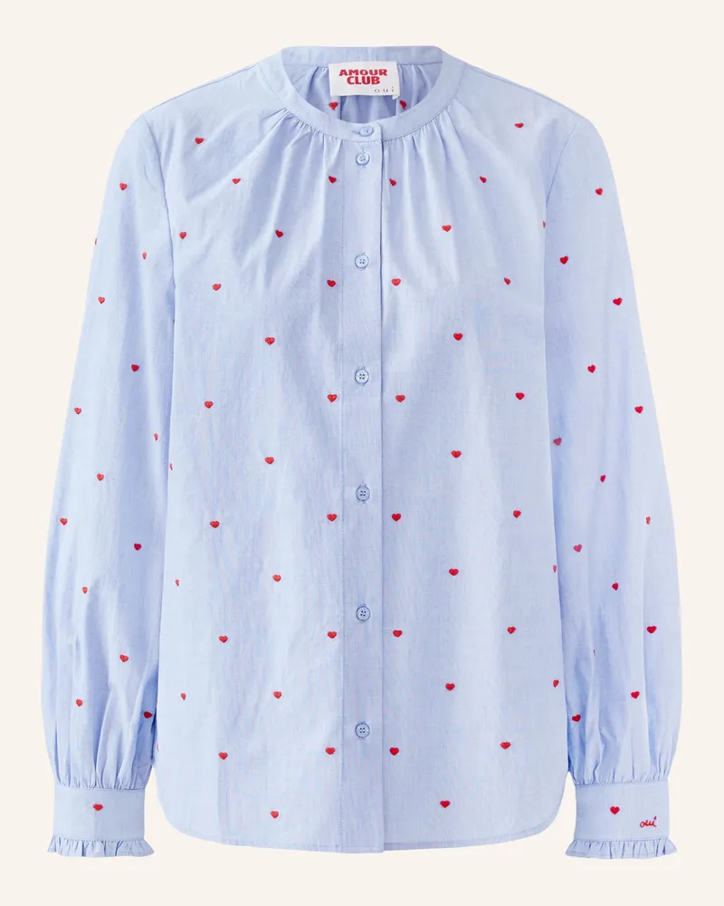 Oui  Bluse blau Hellblau