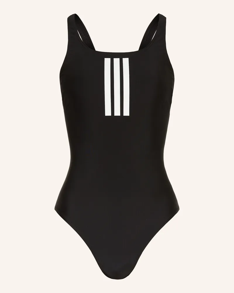 adidas Badeanzug 3-STREIFEN Schwarz