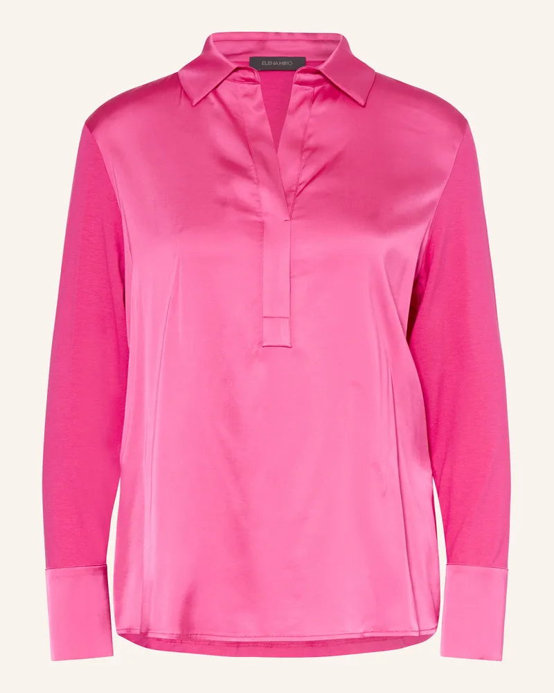 Elena Mirò Blusenshirt im Materialmix Fuchsia