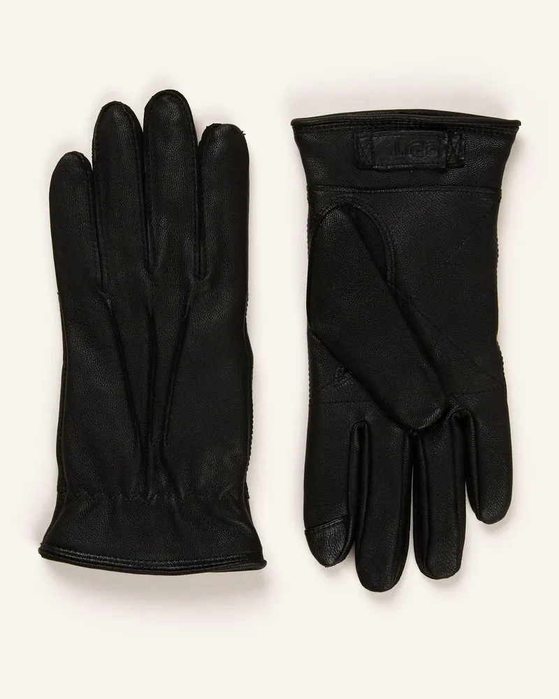 UGG Lederhandschuhe 3 POINT Schwarz