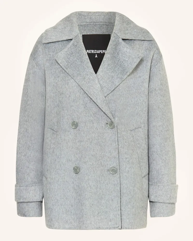 Patrizia Pepe Wollmantel grau Hellgrau
