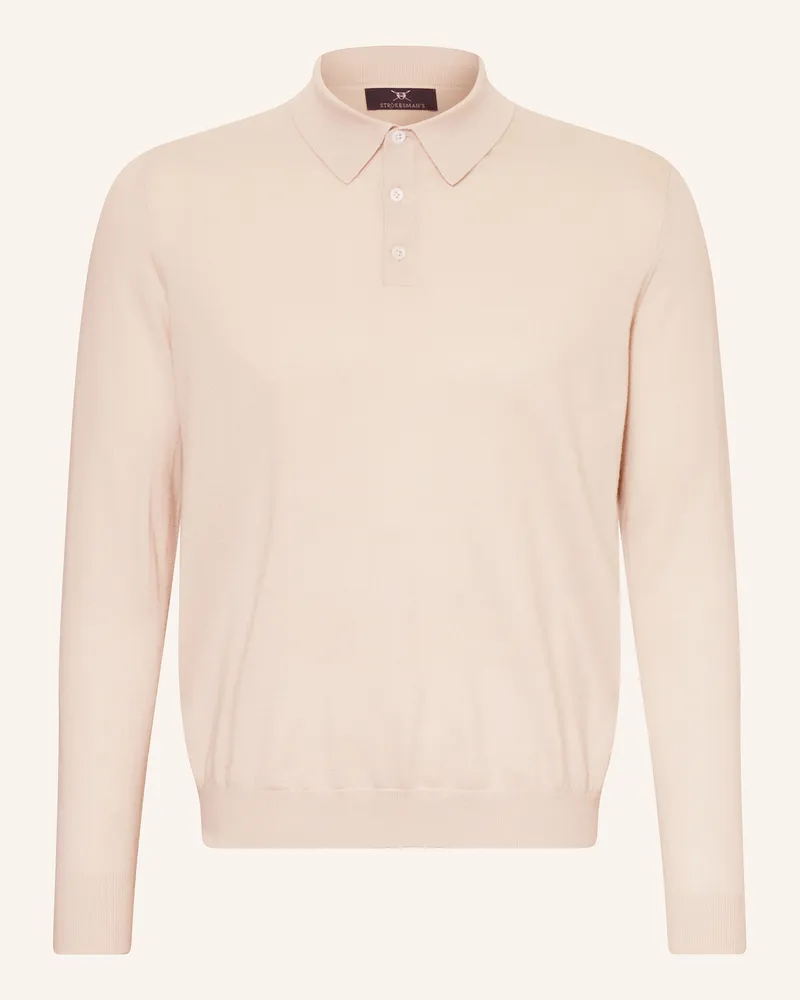 Strokesman's Strick-Poloshirt weiss Creme