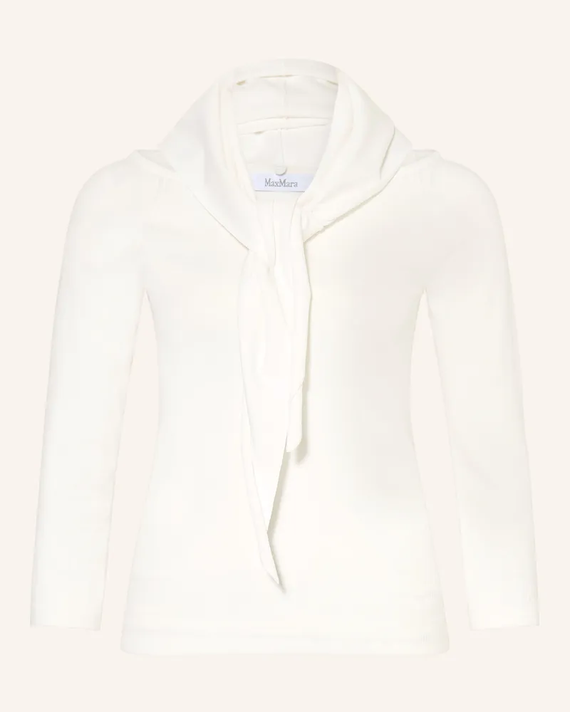 Max Mara Pullover Fenice Mit 3/4-Arm Und Abnehmbarem Dreieckstuch weiss Weiss