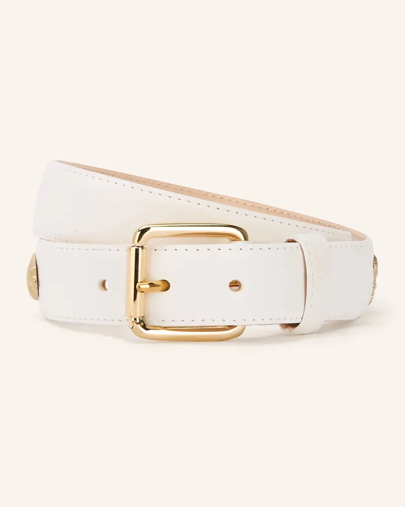 Riani Ledergürtel mit Nieten Weiss