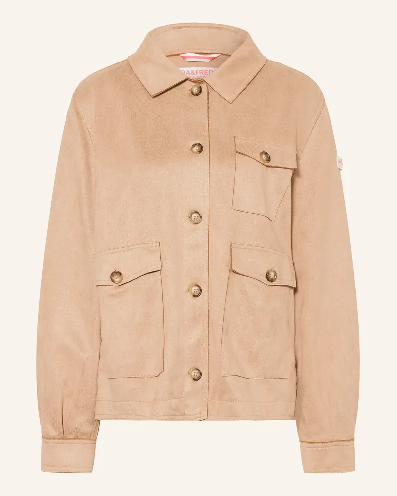 Frieda & Freddies Fieldjacket My Ranger In Lederoptik beige Camel