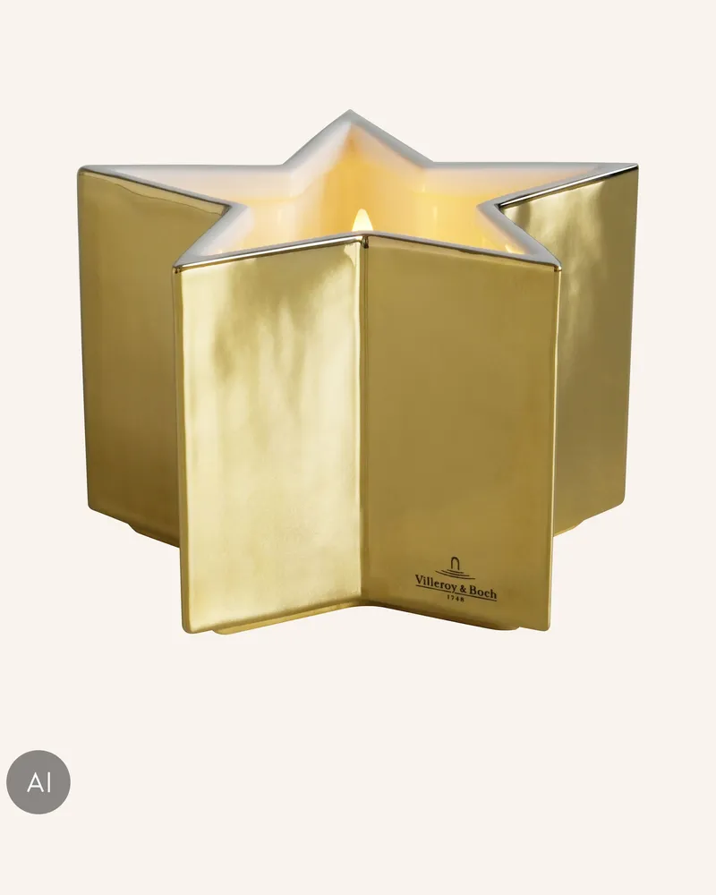 Villeroy & Boch Led Kerze Luzern M gold Gold