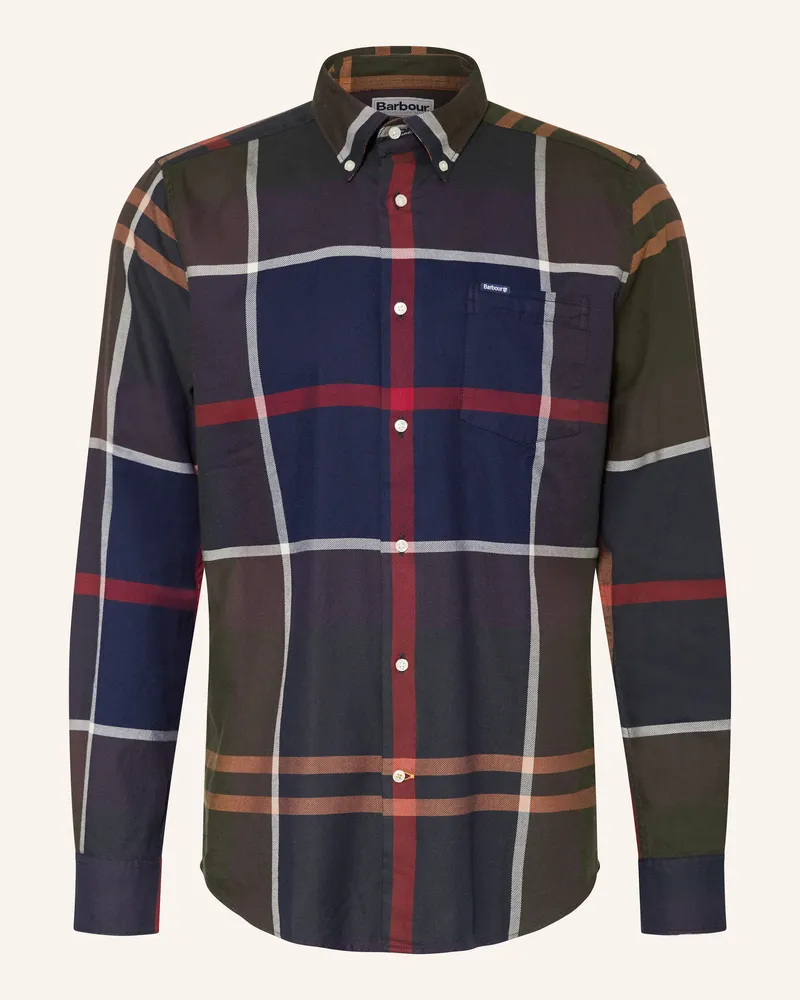 Barbour Hemd Dunoon Tailored Fit gruen Dunkelblau