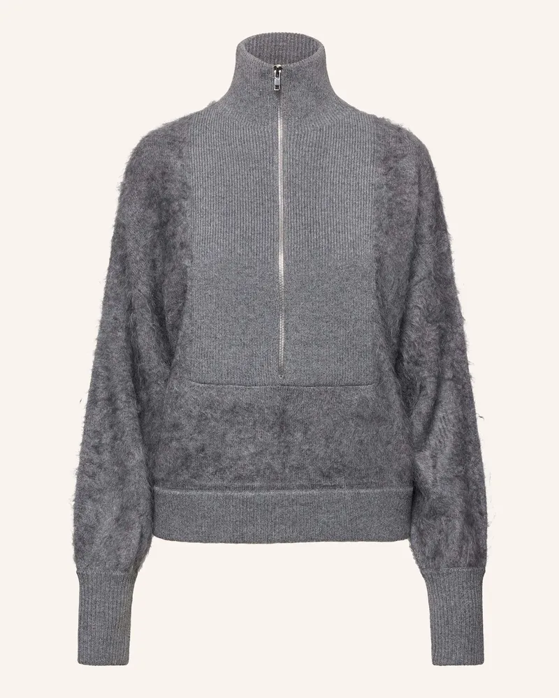 KIEFERMANN Kiefermann Women Pullover Aus Gebürstetem Kaschmir Mit Zipper-Kragen Olandra grau Grau